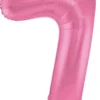 Tal Shape Folieballon "Mat Pink" 86 cm - 7 Tal