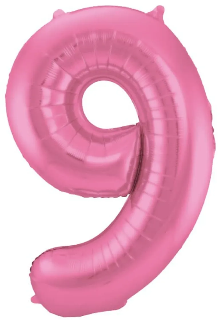 Tal Shape Folieballon "Mat Pink" 86 cm - 9 Tal