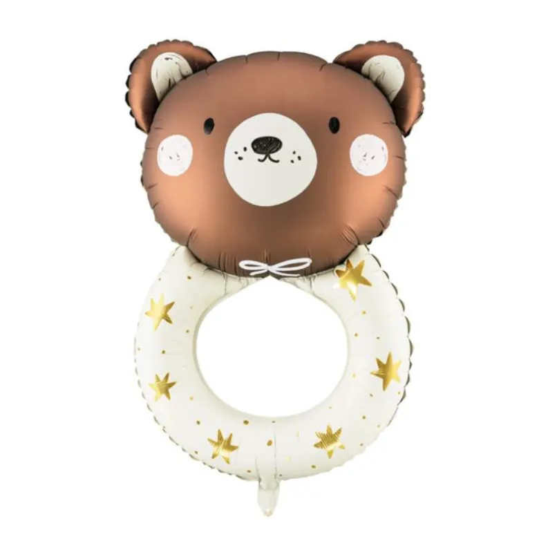 Teddy Rangle Shape Folieballon, 61 x 88 cm