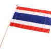 Thailandsk Stofflag På Pind, 30 x 45cm