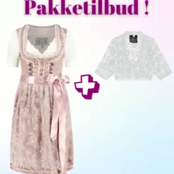 Tilbudspakke! Luksus Autentisk Tyrolerkjole med blondebluse