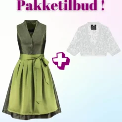 Tilbudspakke! Luksus Autentisk Tyrolerkjole med blondebluse