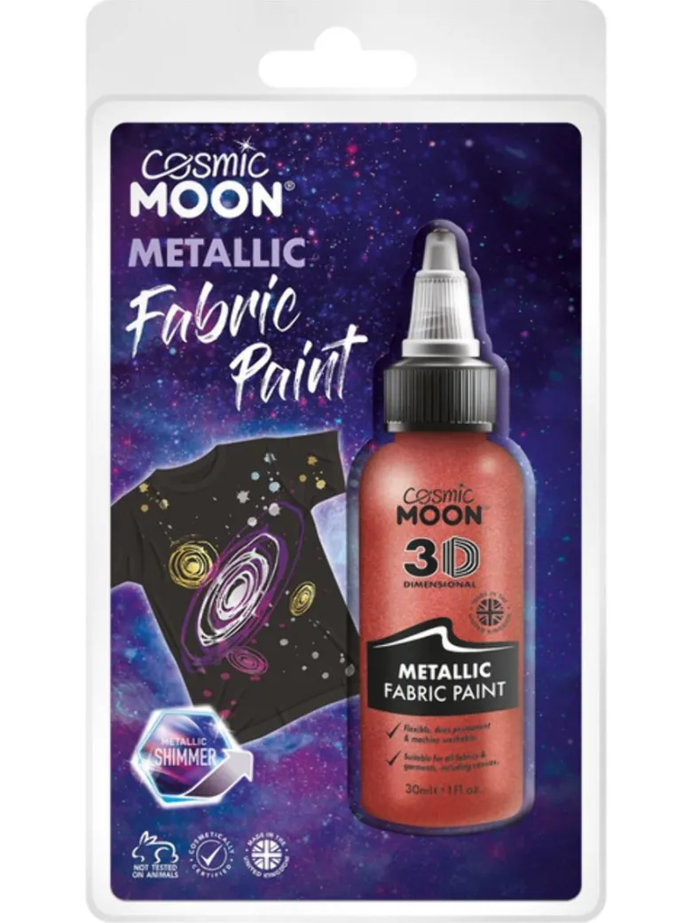 Tøjmaling Metallic Rød - Vegan
