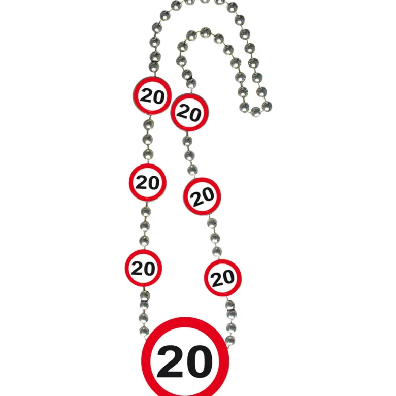 Trafikskilt Halskæde - 20 Års fødselsdag