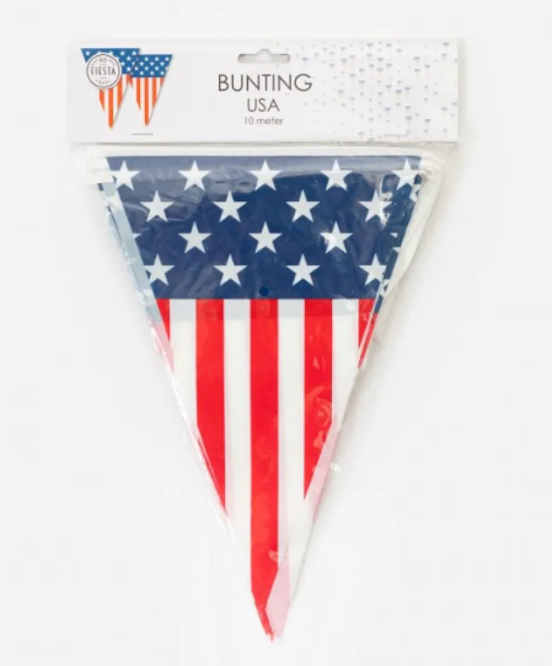 USA Vimpel Flagguirlande 10 meter, 20 x 30 cm