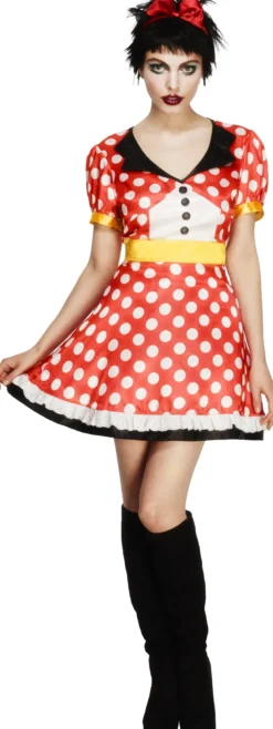 Voksen kostume: Miss Mouse kostume
