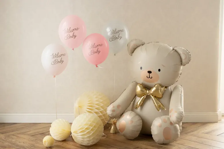 Welcome Baby Balloner Lyserødt mix, 6 stk.