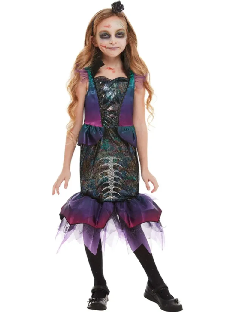 Zombie Havfrue Børnekostume